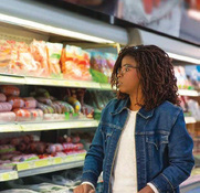 lady shopping for food